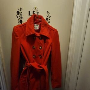 Old Navy Women's Vibrant Red Trench Coat